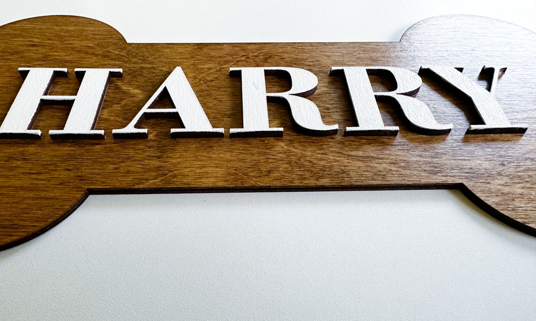 Dog bone name sign 3-d letters