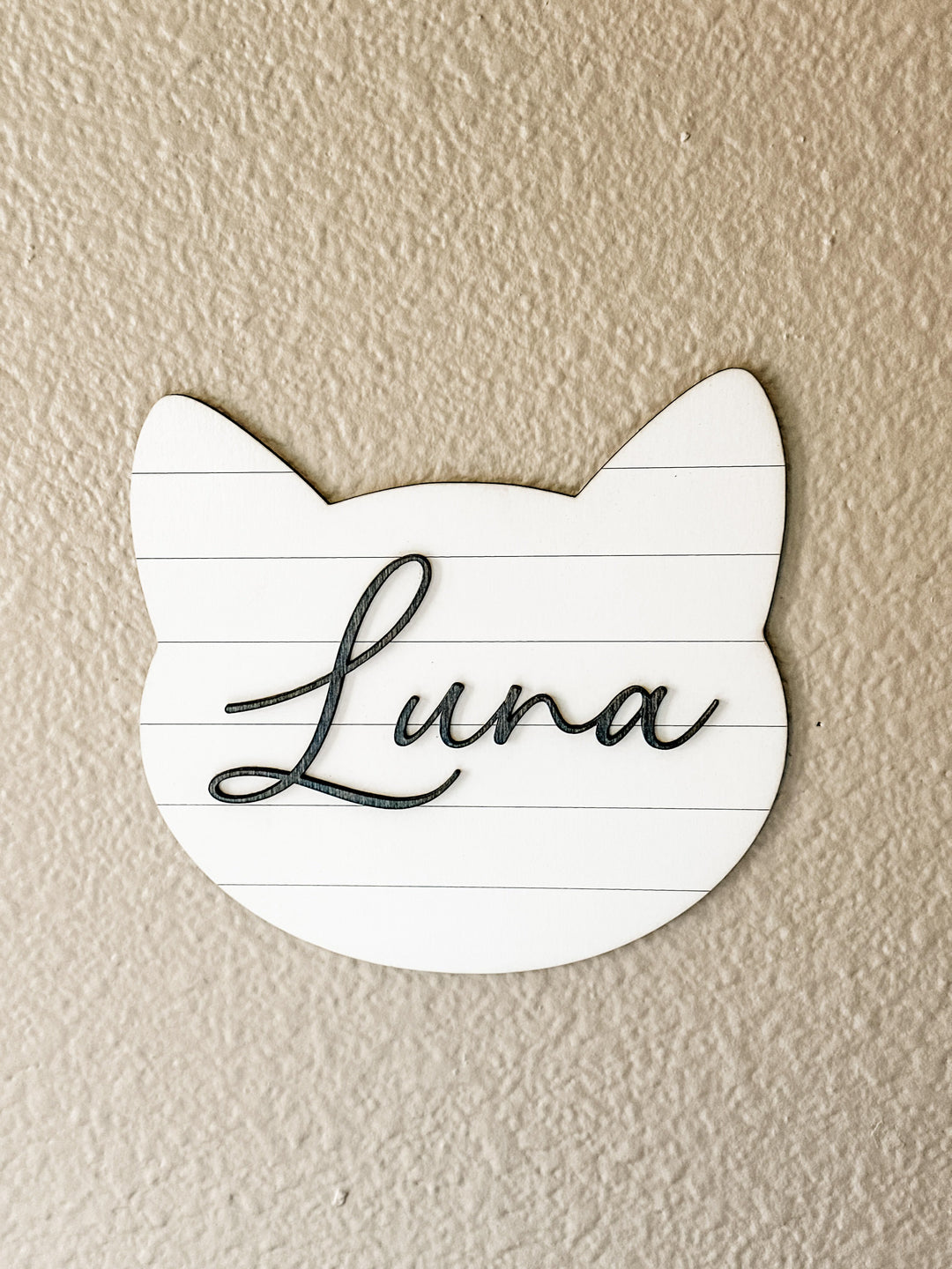 Cat name sign shiplap look 3-d