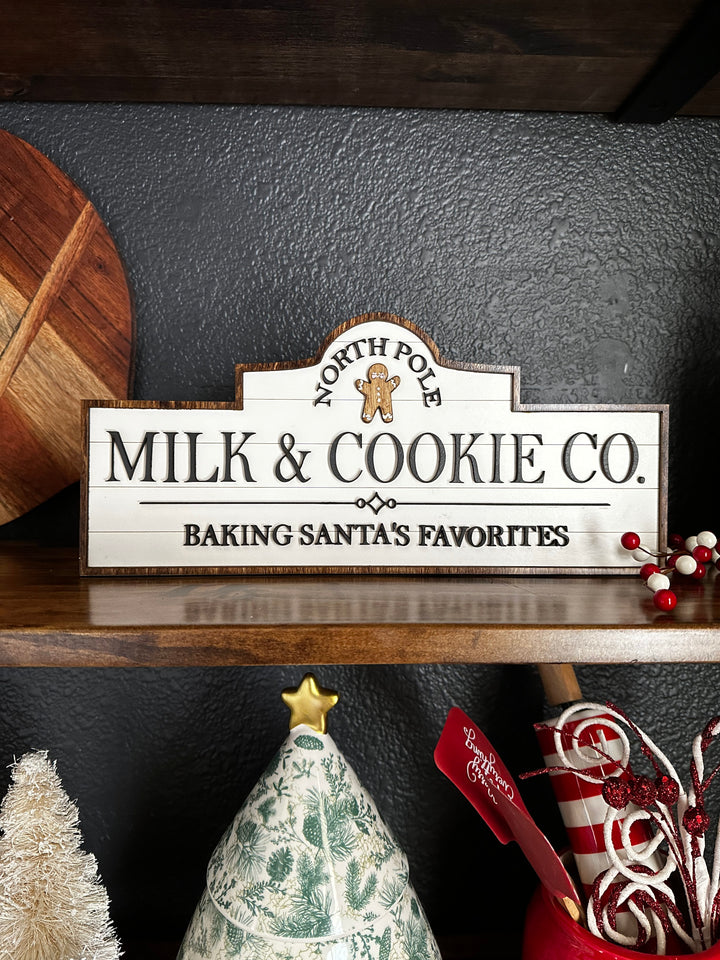 Milk and cookies sign