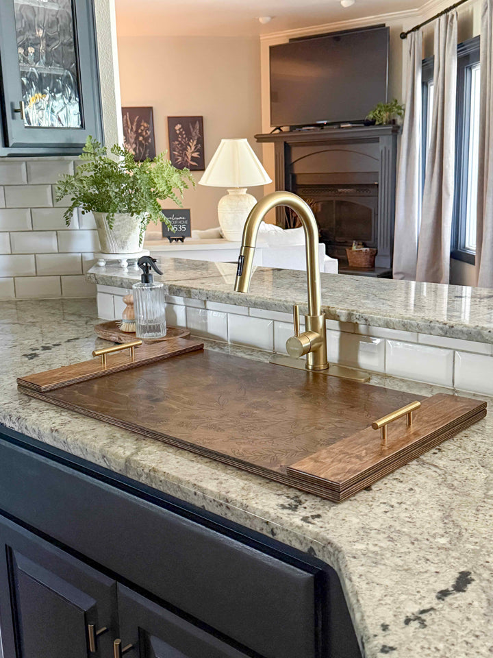 Sink cover cottage floral design