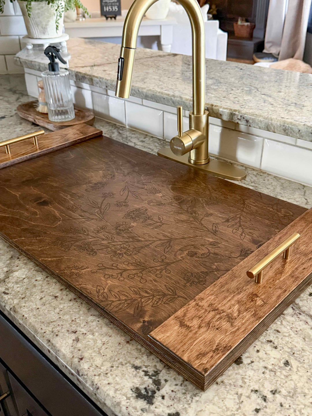 Sink cover cottage floral design