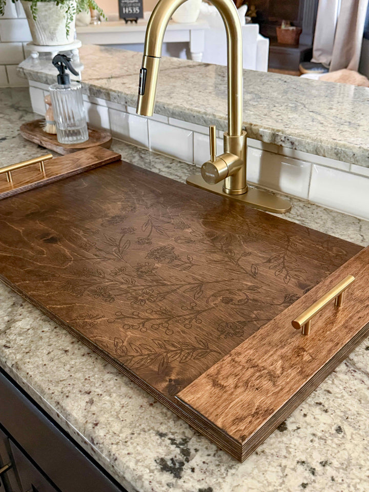 Sink cover cottage floral design