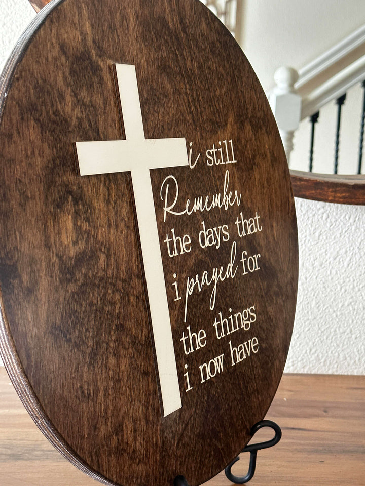 Answered prayers wood wall sign