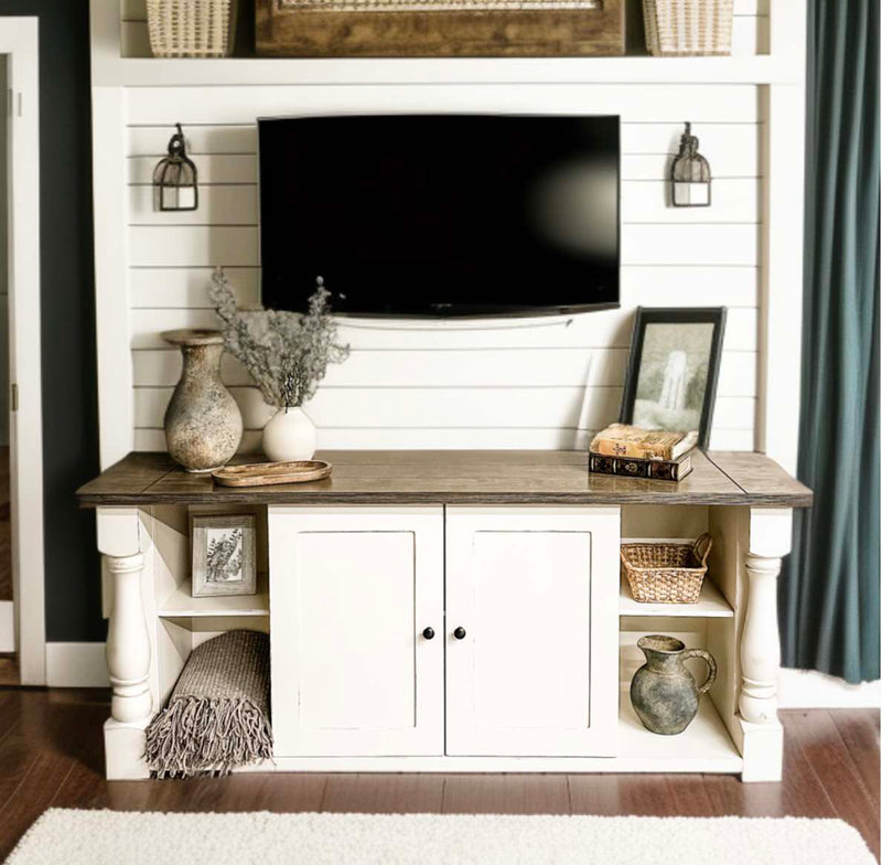 Baluster Modern Farmhouse Console Table TV Stand