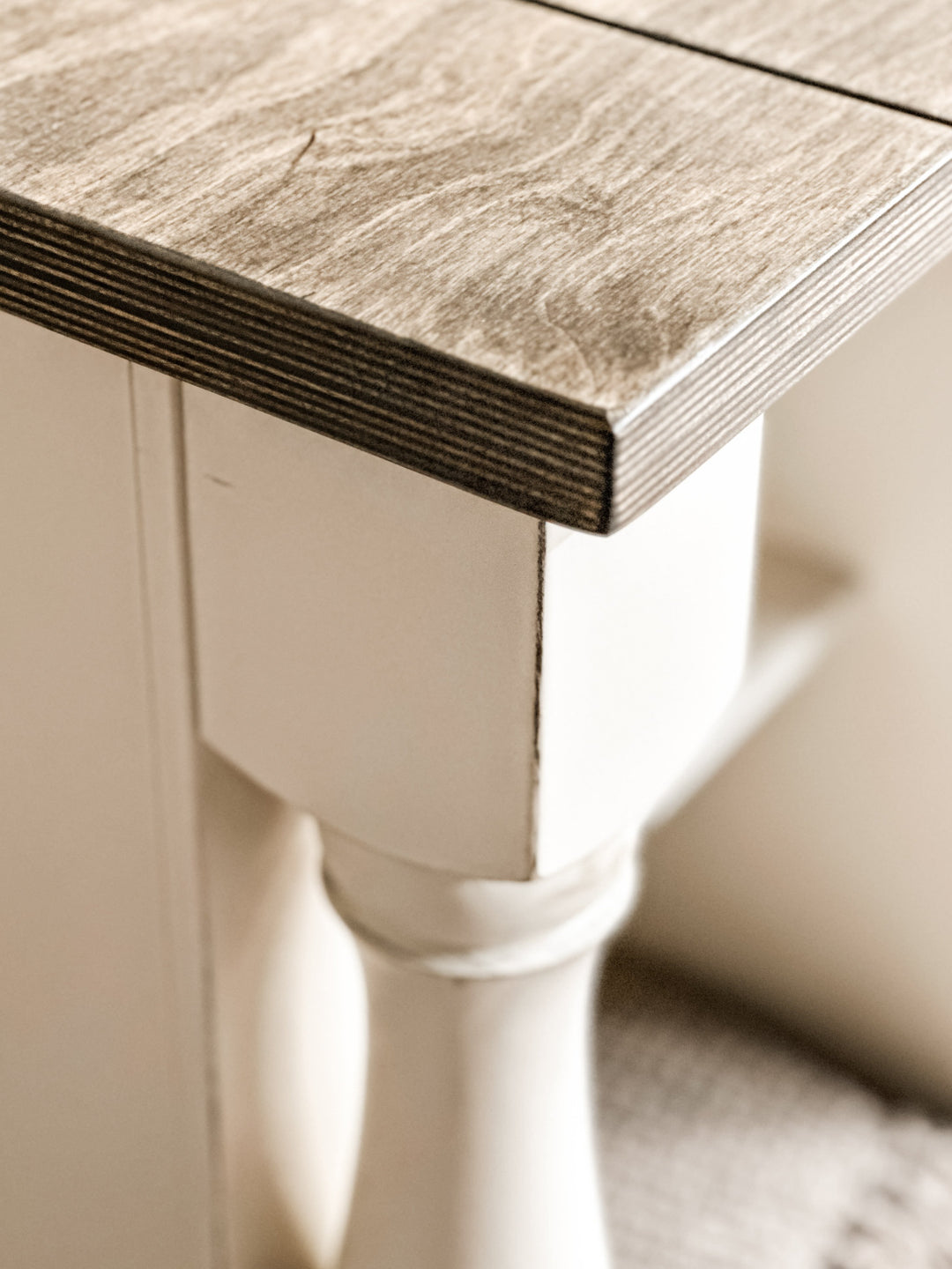 Baluster modern farmhouse console table tv stand