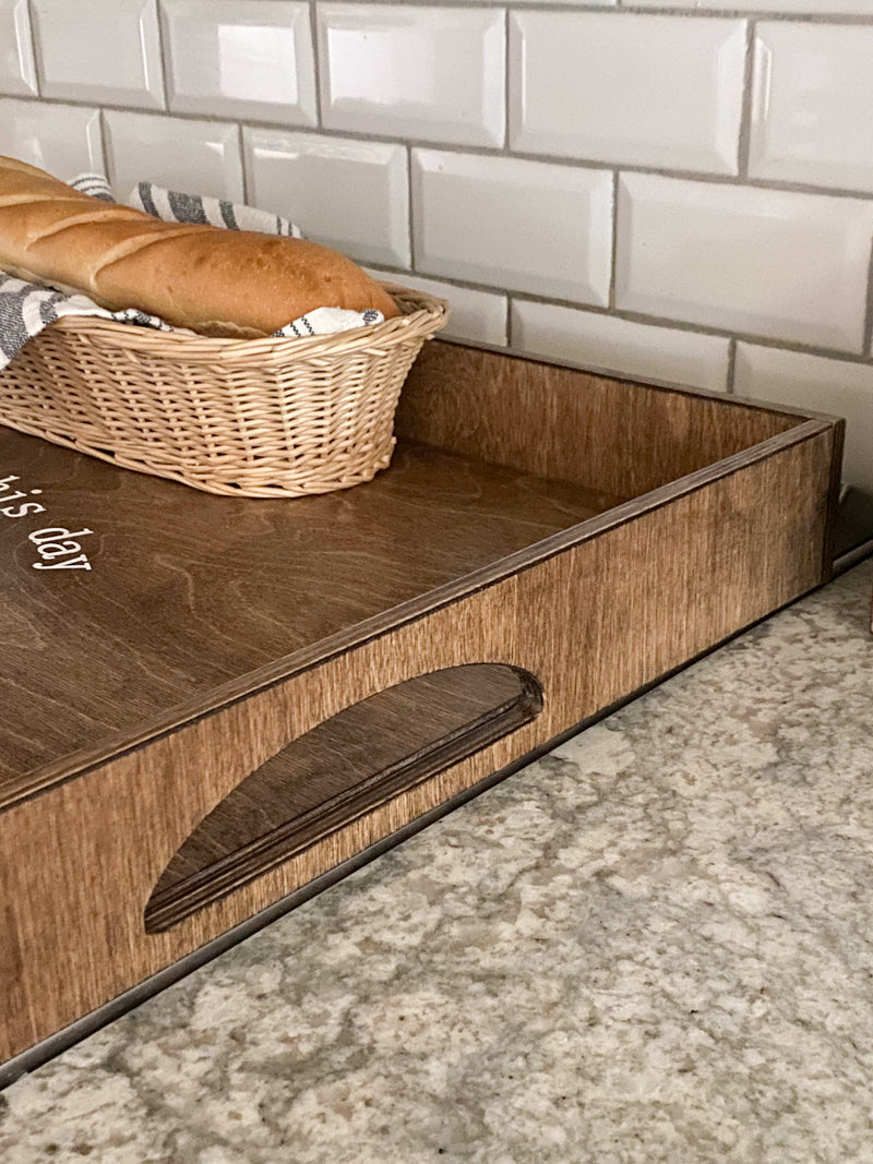 Warm brown stove cover: Daily Bread prayer