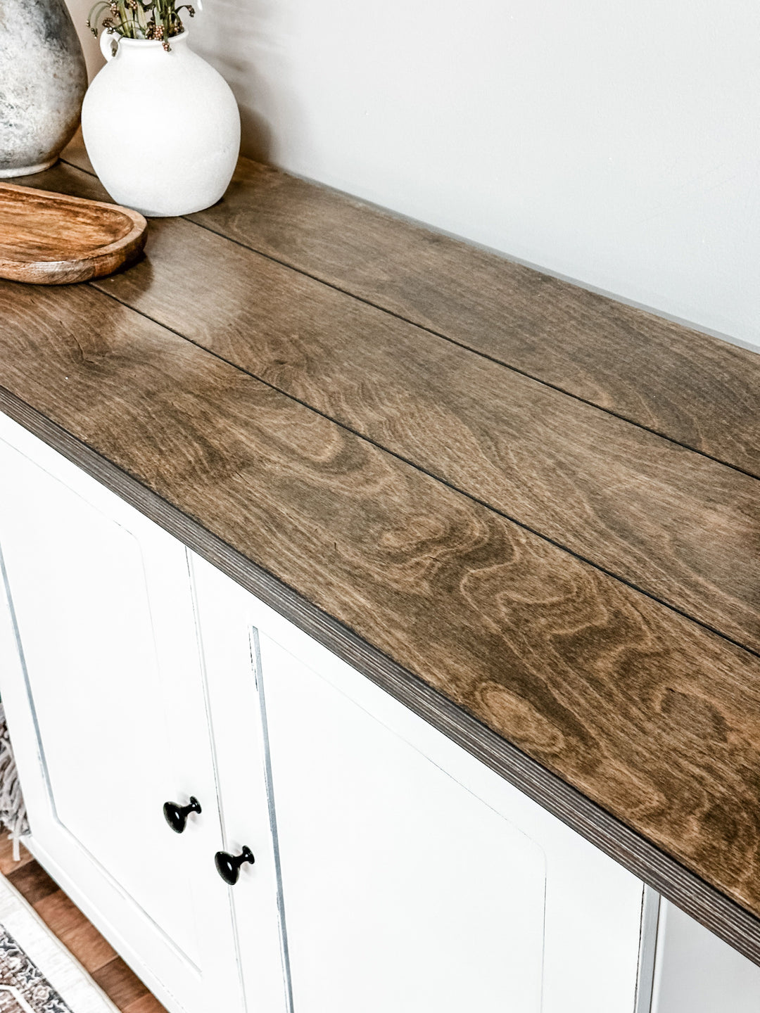 Baluster modern farmhouse console table tv stand