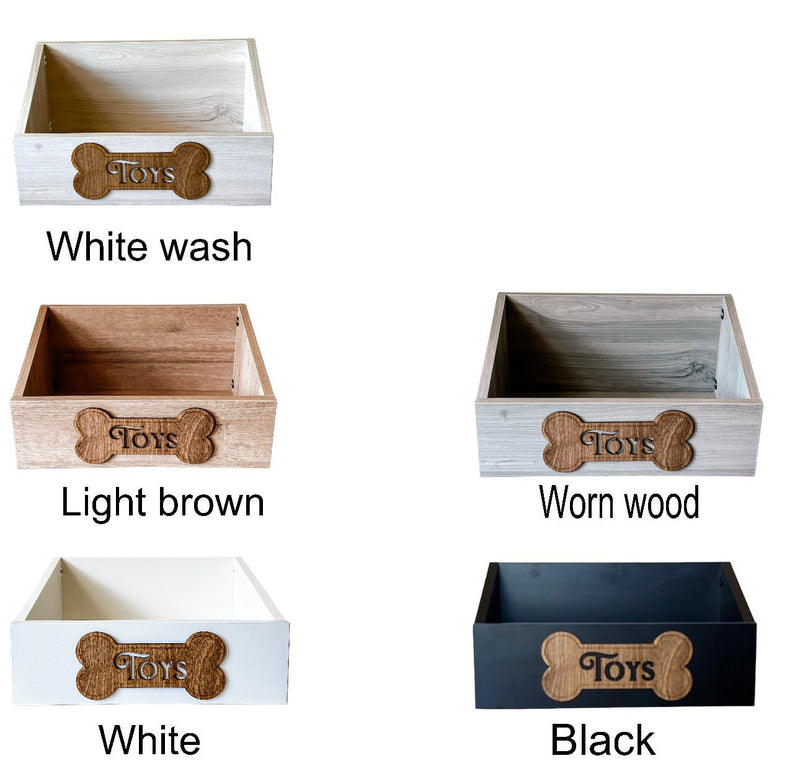 Customized toy box for your pets in white wash