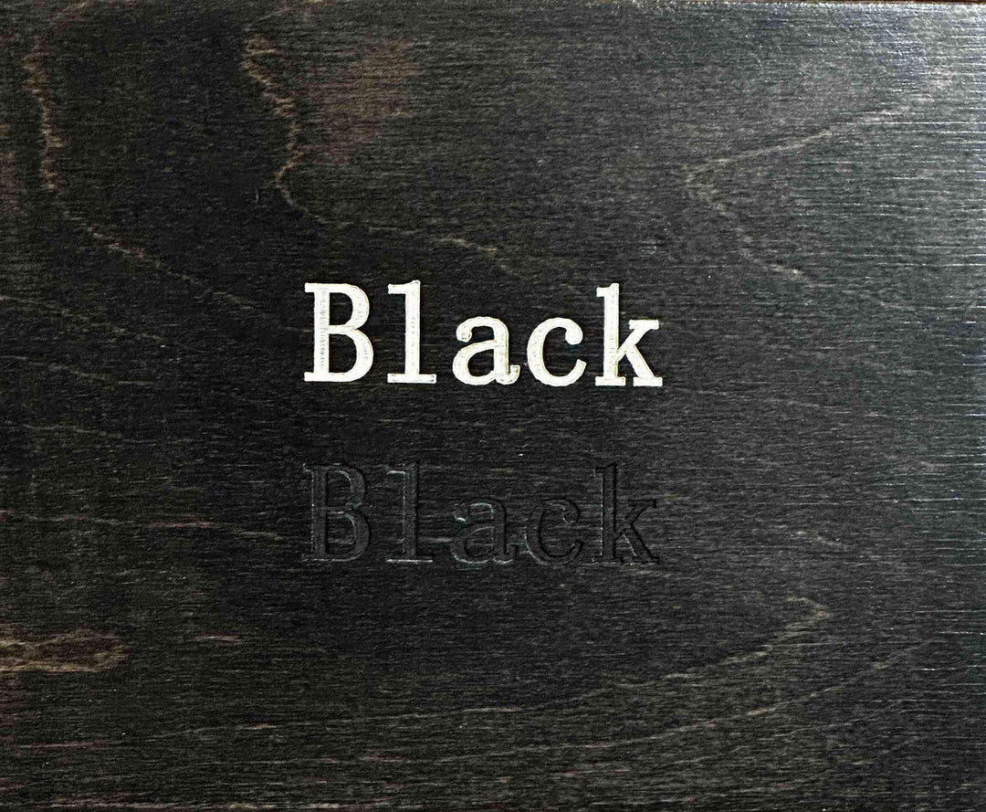 Free standing hidden trash cabinet with a storage drawer in black stain