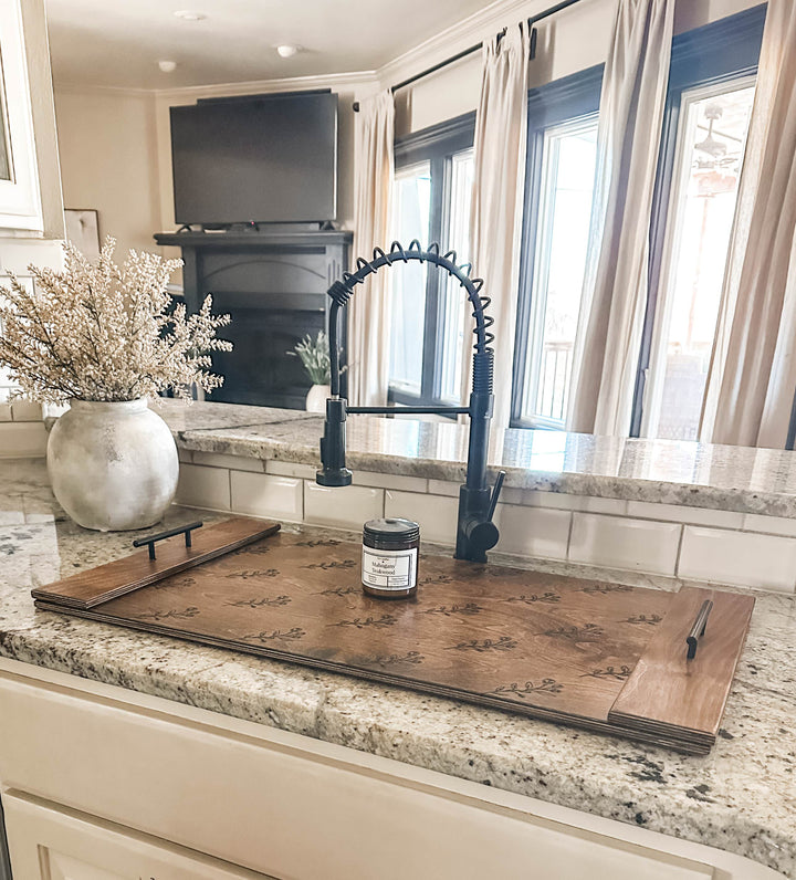 Sink cover floral design
