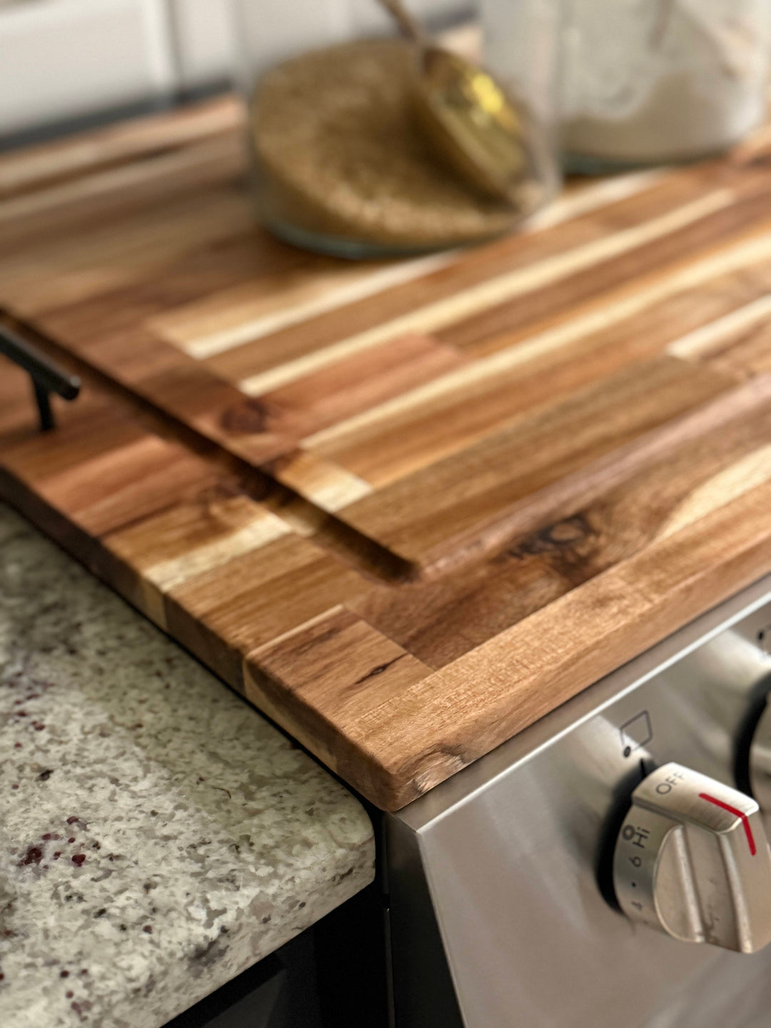 Cutting board stove cover