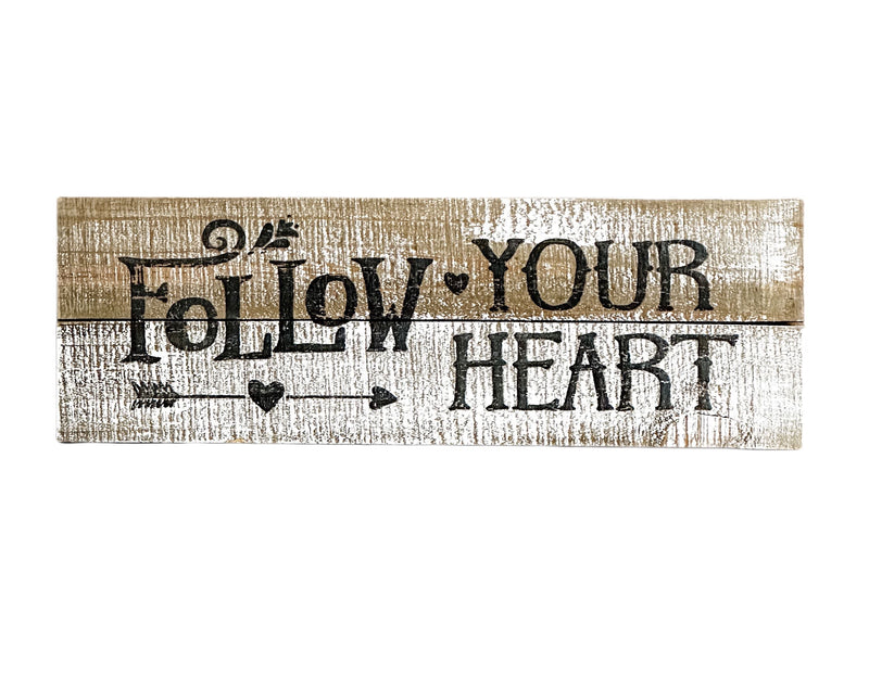 clearance decor follow your heart distressed