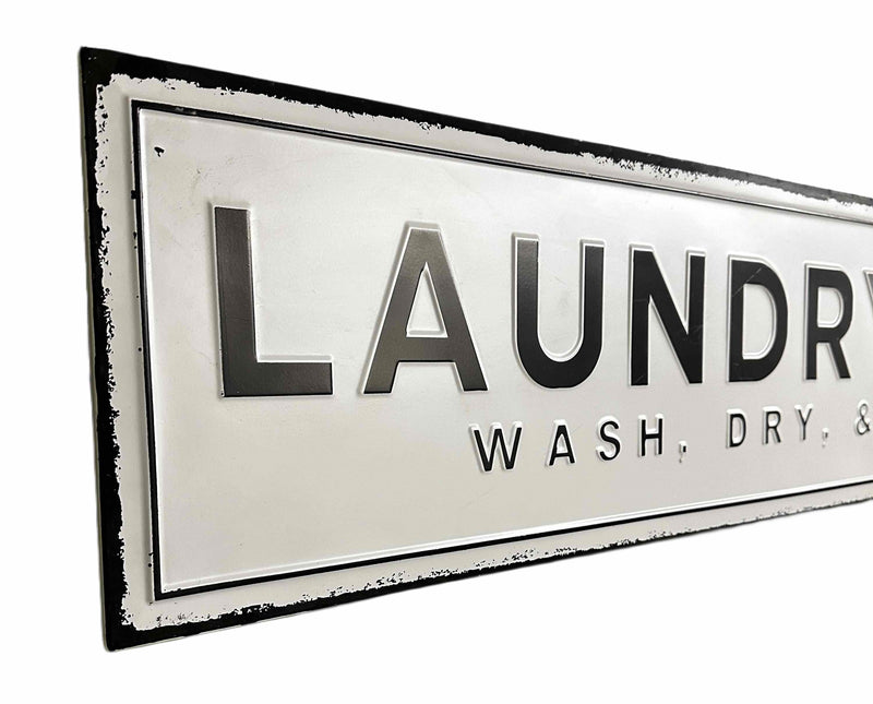 clearance decor long metal laundry co. sign in print
