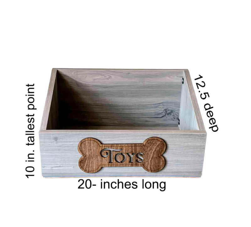 Customized toy box for your pets in worn gray