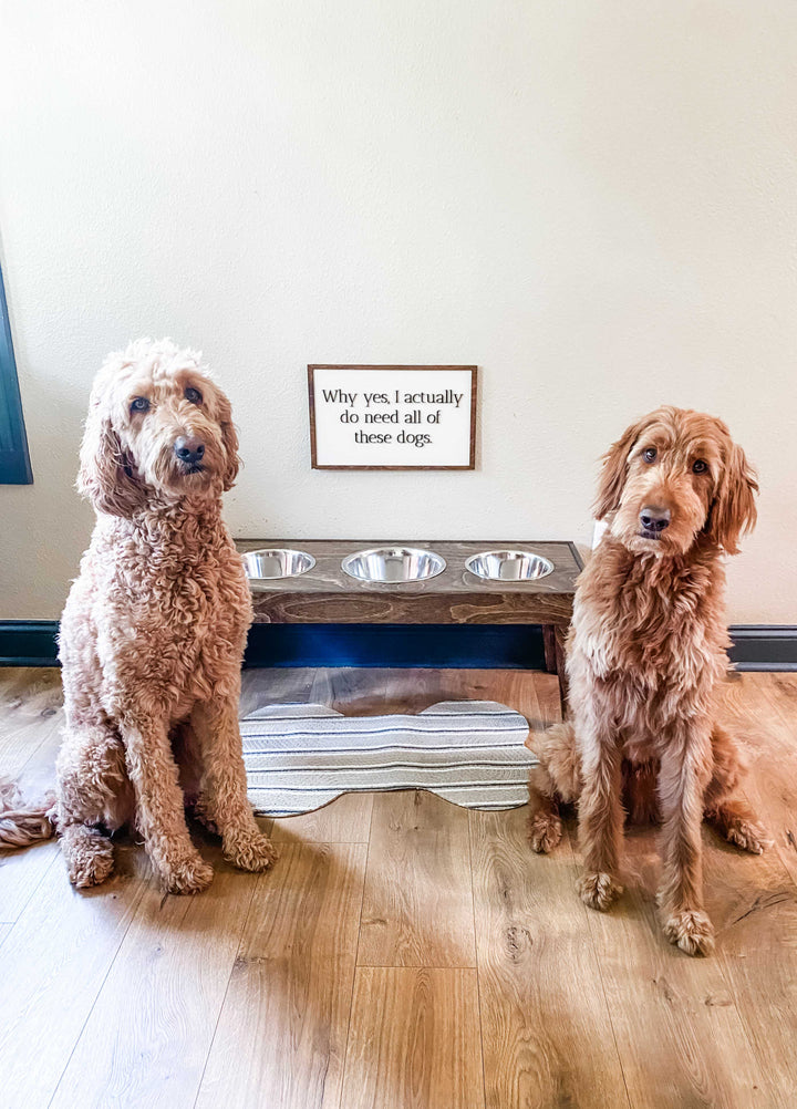 Simple raised pet feeder choose your bowl and your height