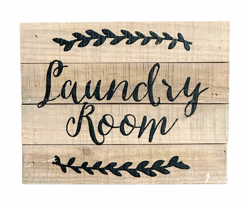 clearance decor wood pallet look laundry sign