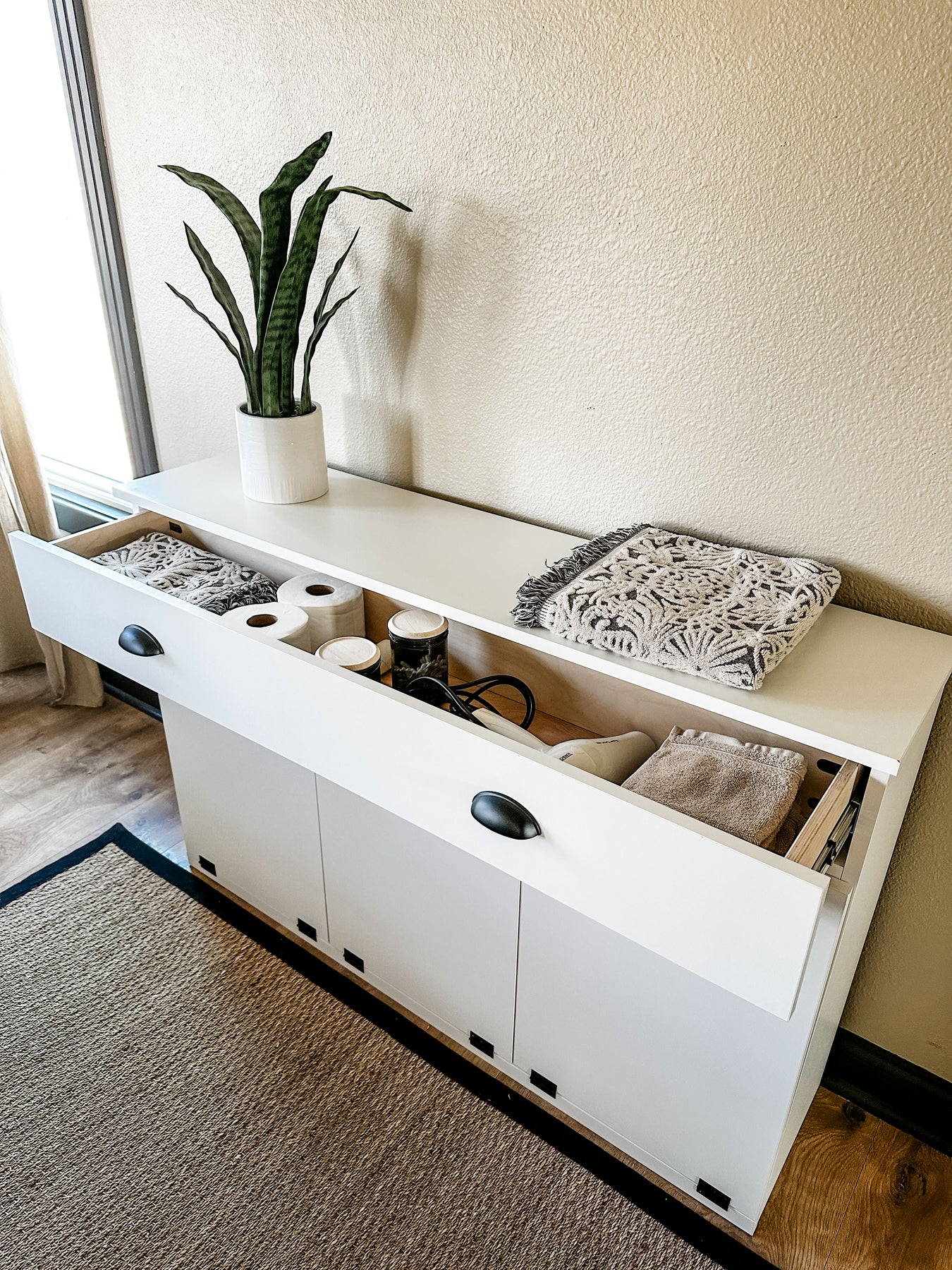 Triple Tilt Out Hidden Trash Cabinet – The LoveMade Home