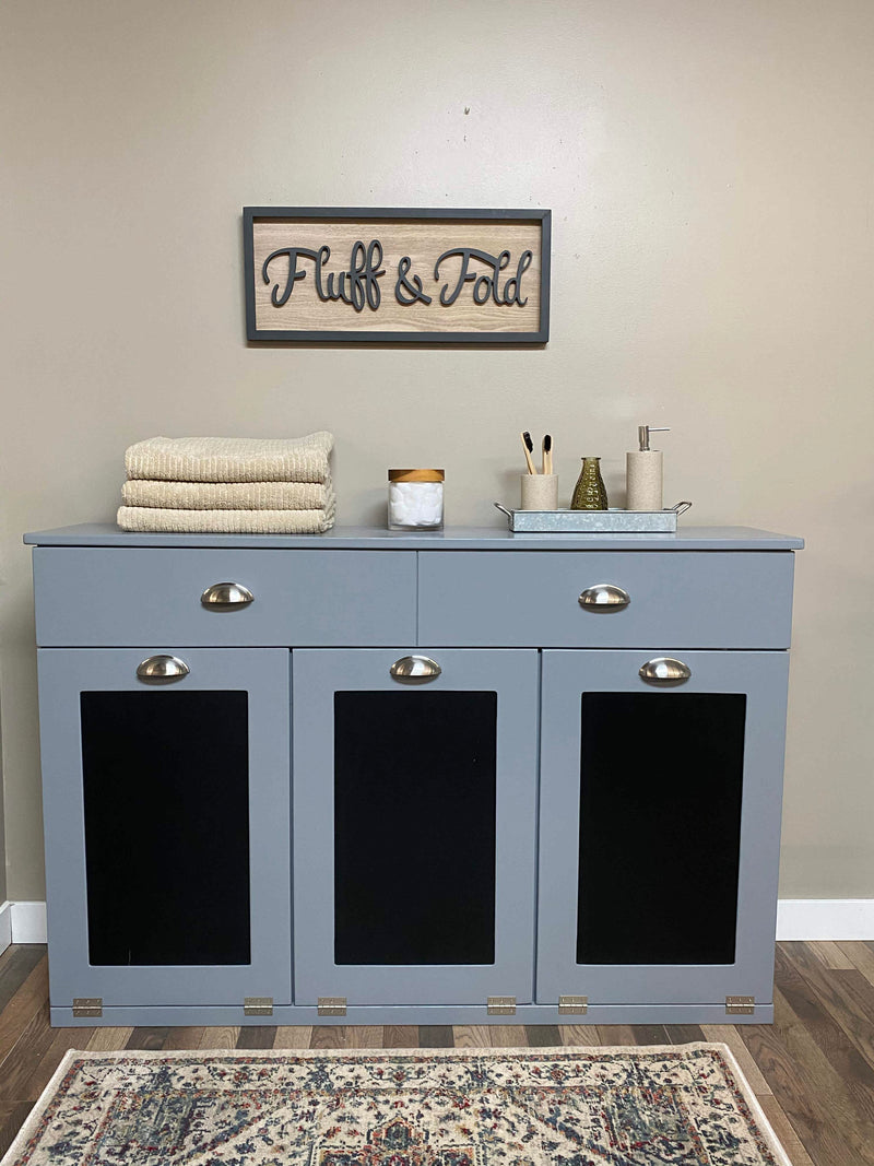 Templeton Laundry with a Storage Drawer in Dark Gray