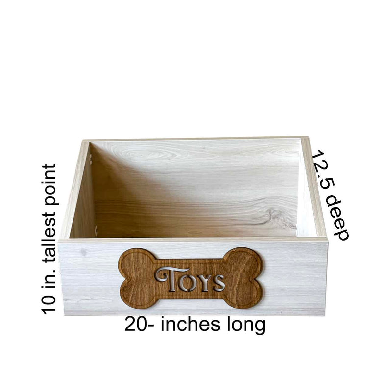 Customized toy box for your pets in white wash