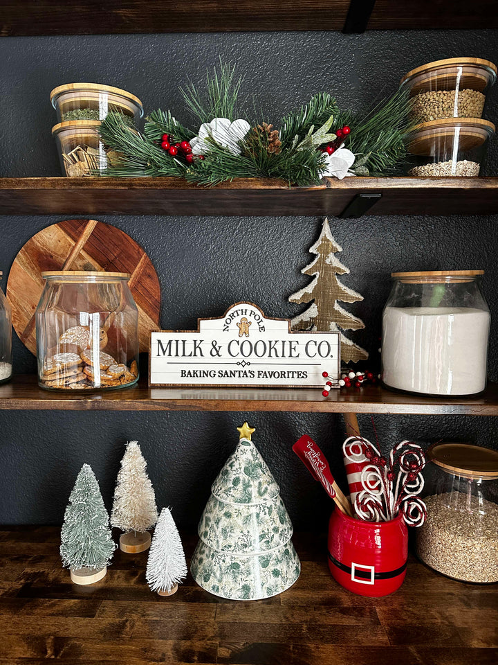 Milk and cookies sign