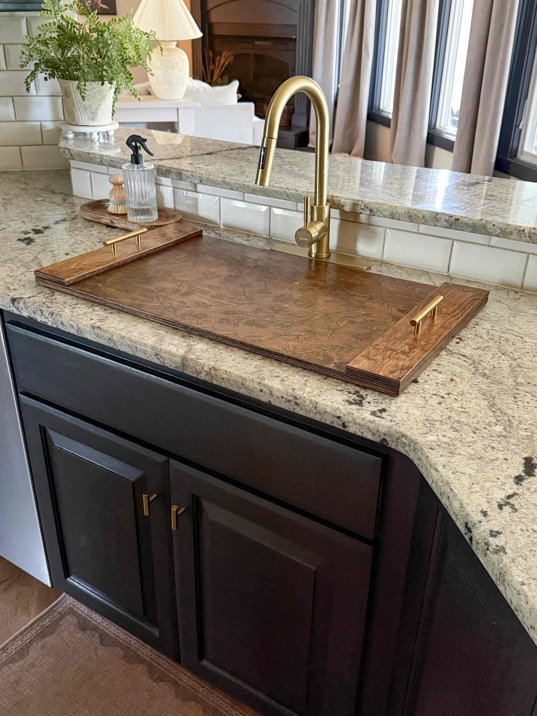 Sink cover cottage floral design