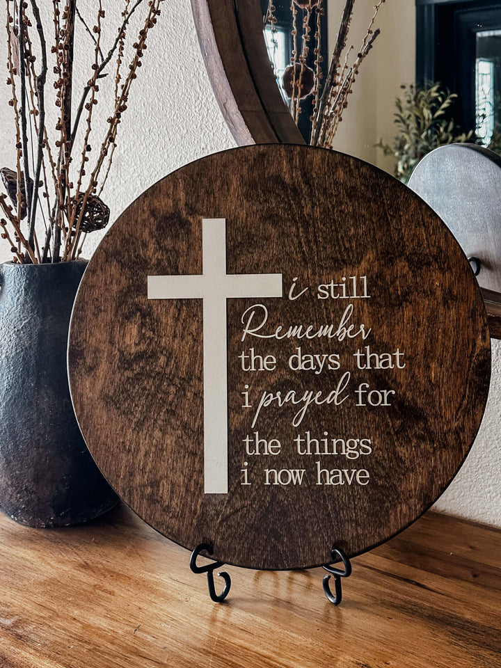 Answered prayers wood wall sign