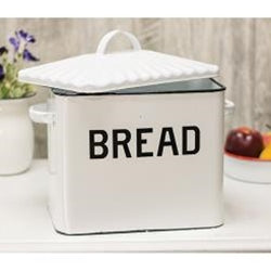 Bread Box white with black