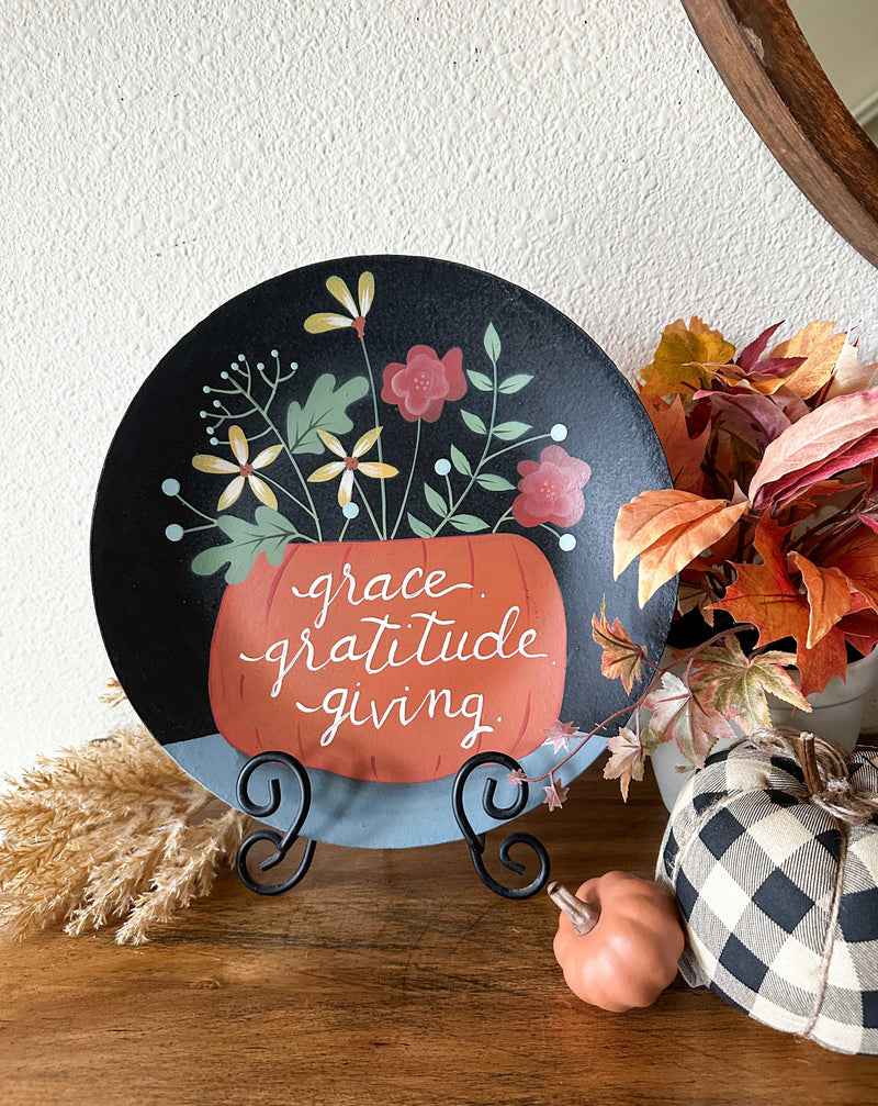 Grace gratitude giving plate