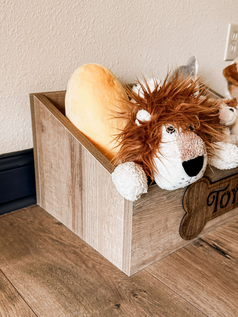 Customized toy box for your pets in light brown