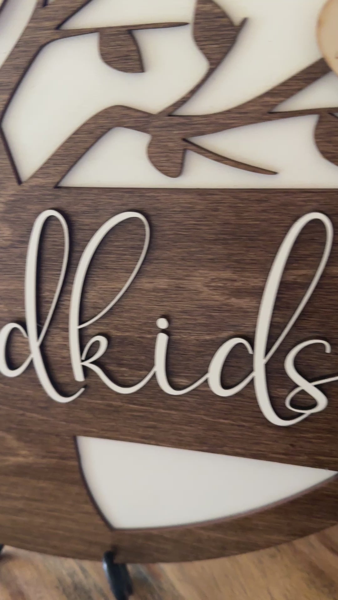 Grandkids family tree personalized sign