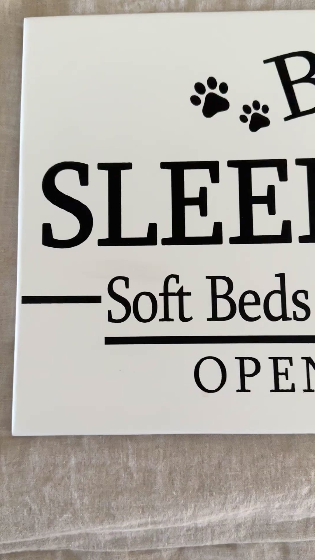 personalized sleep spot sign -