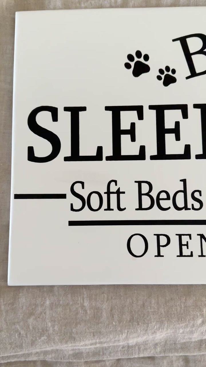 personalized sleep spot sign -