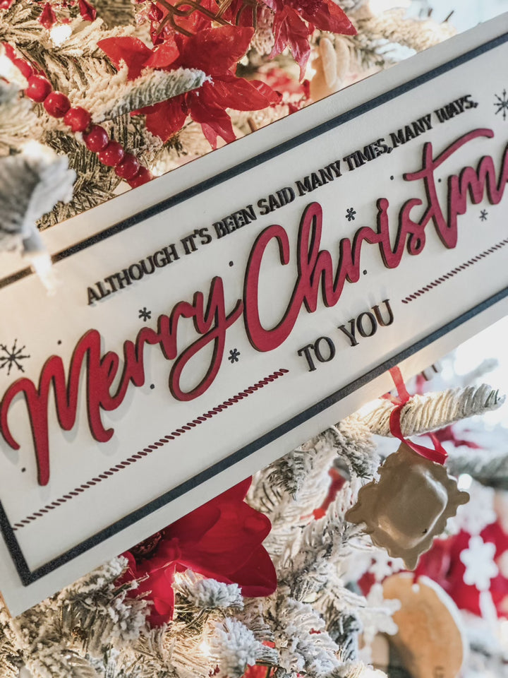 Handmade Merry Christmas to you sign