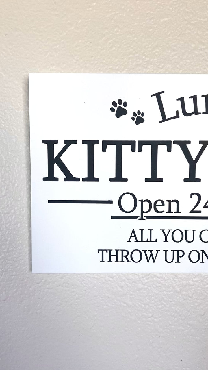 Personalized KITTY CAFE sign