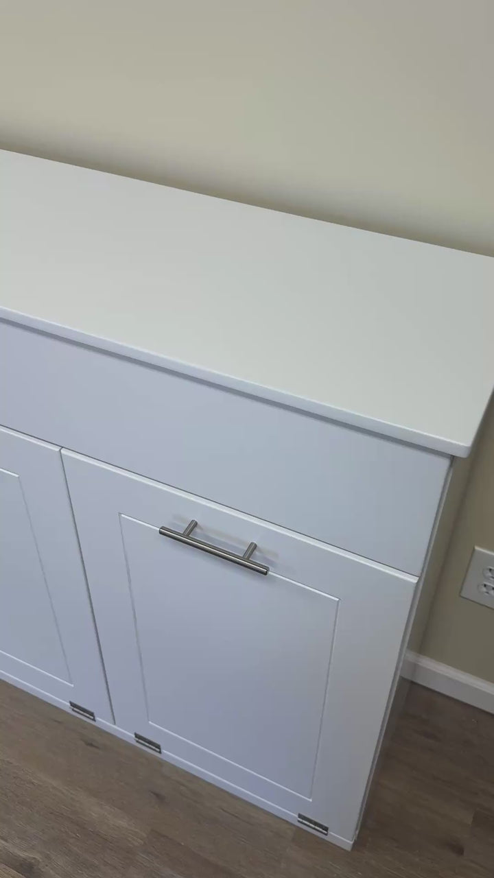 Triple cabinet with a storage drawer in white - best seller