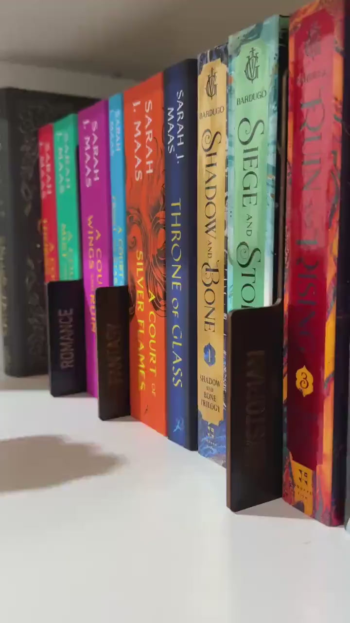 Book collection organizers in black