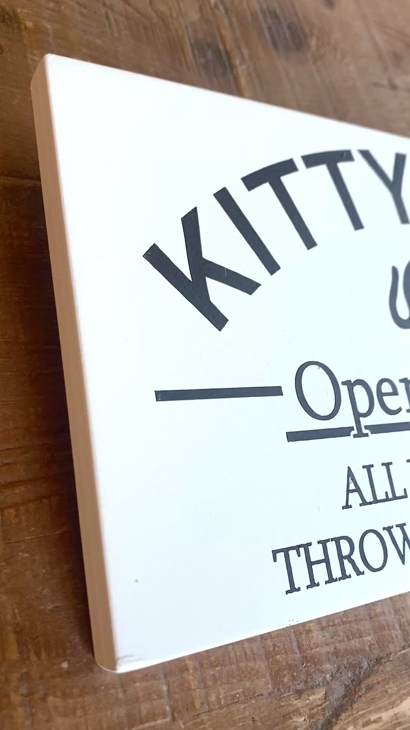 Personalized kitty cafe sign
