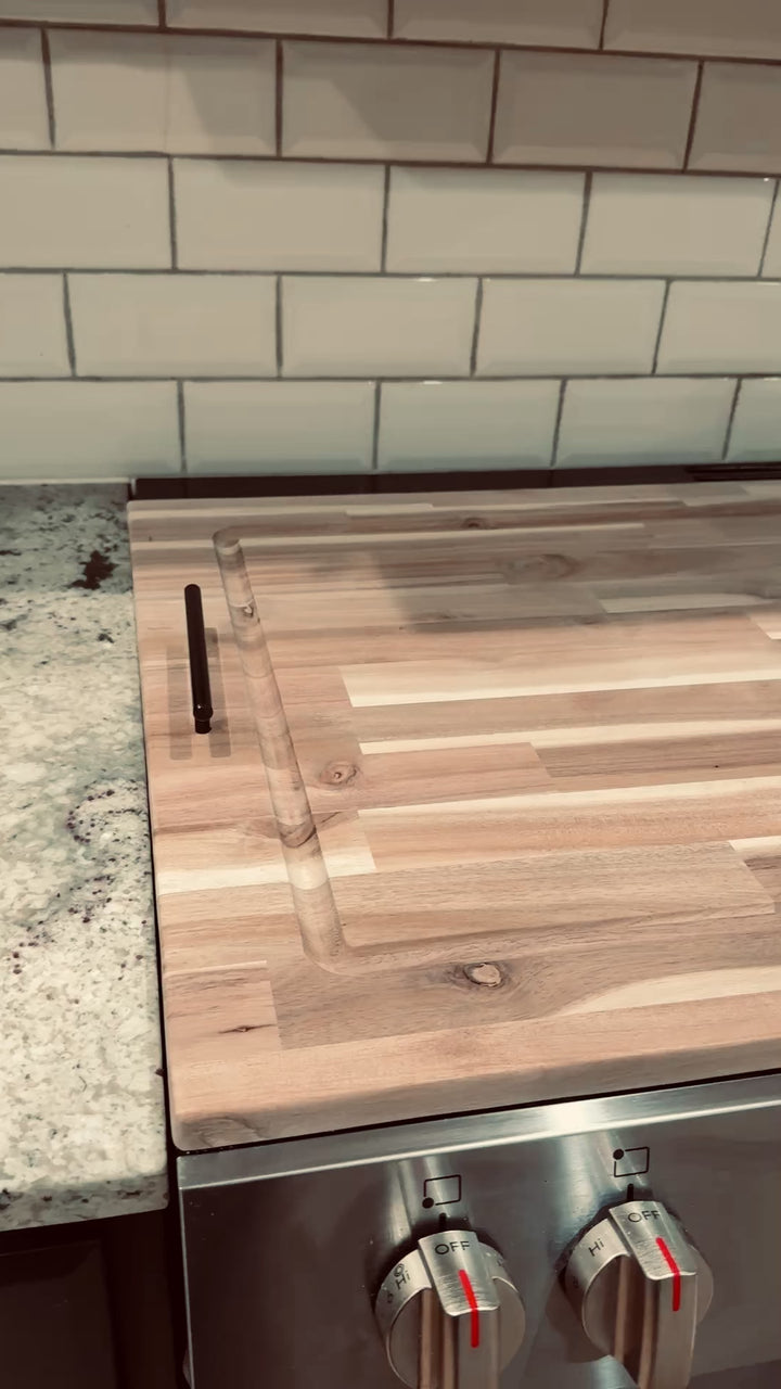 Cutting board stove cover