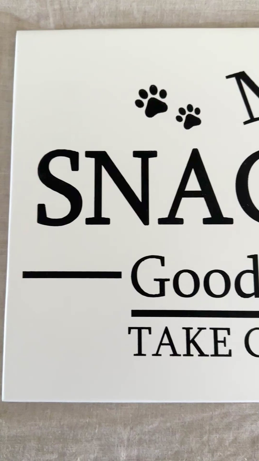 Personalized snack spot sign
