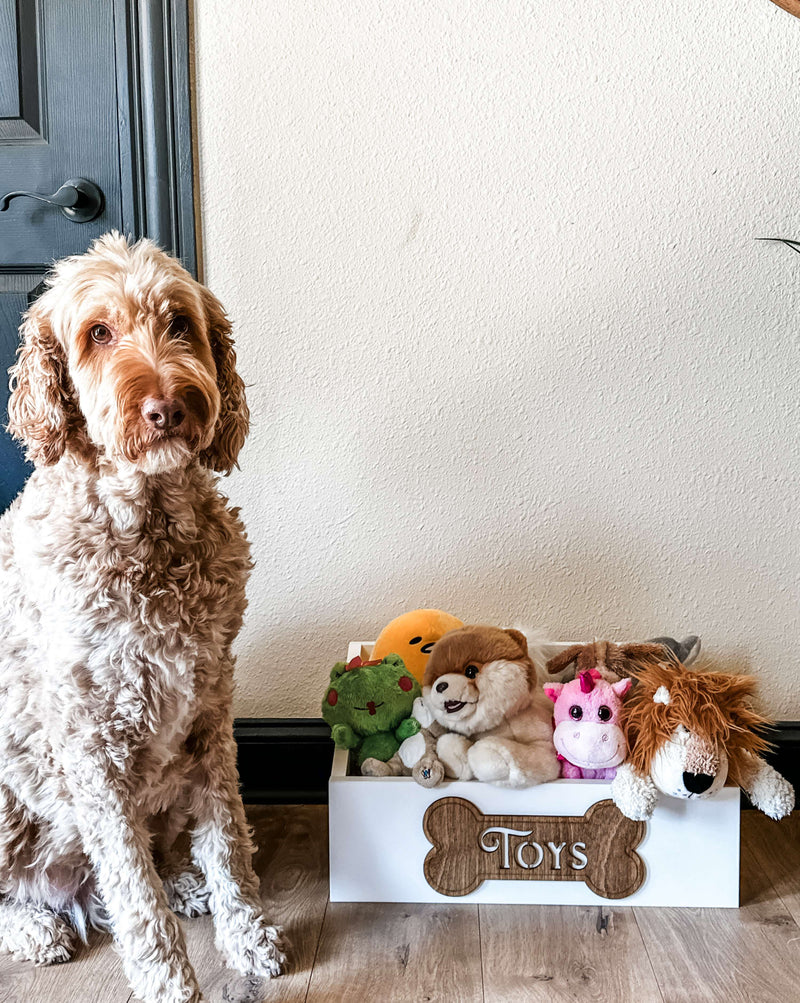 Customized toy box for your pets in white