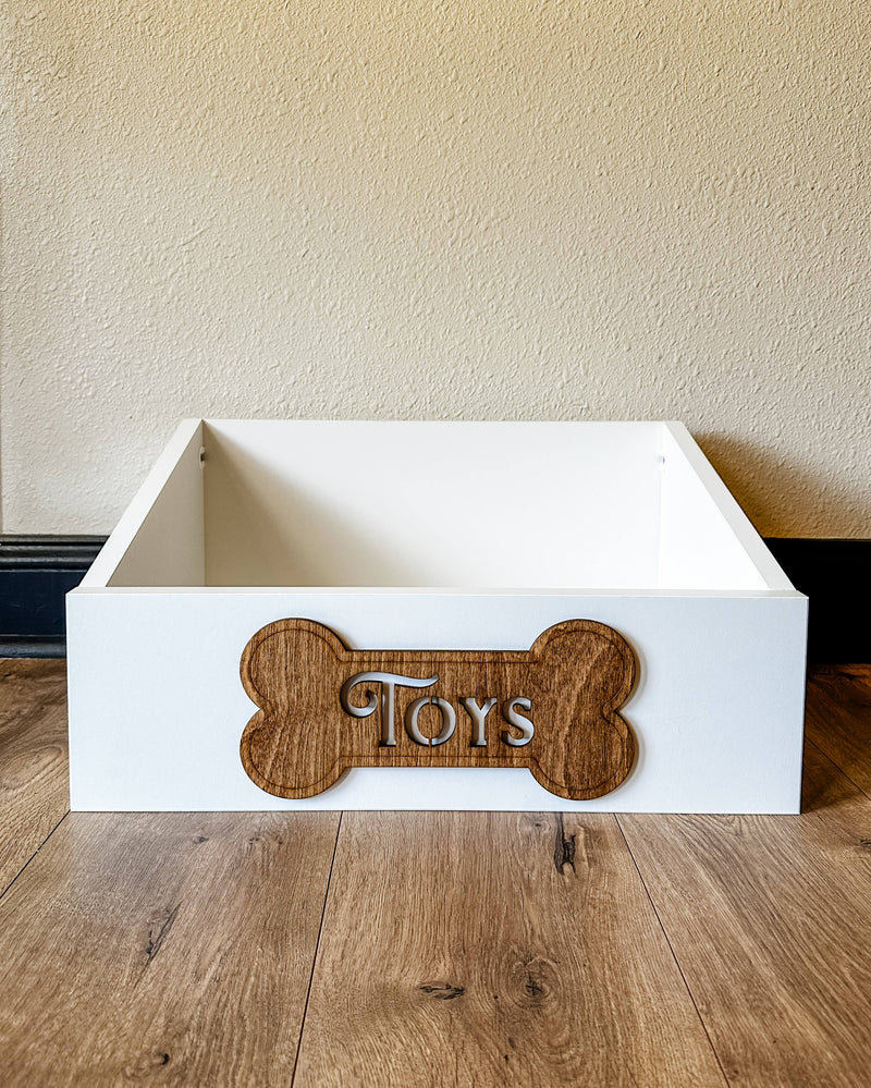 Customized toy box for your pets in white