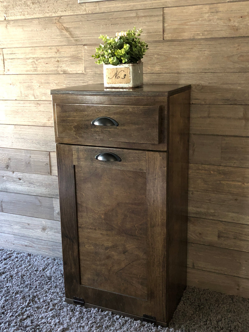 Sinclair with a Storage Drawer in Dark Brown