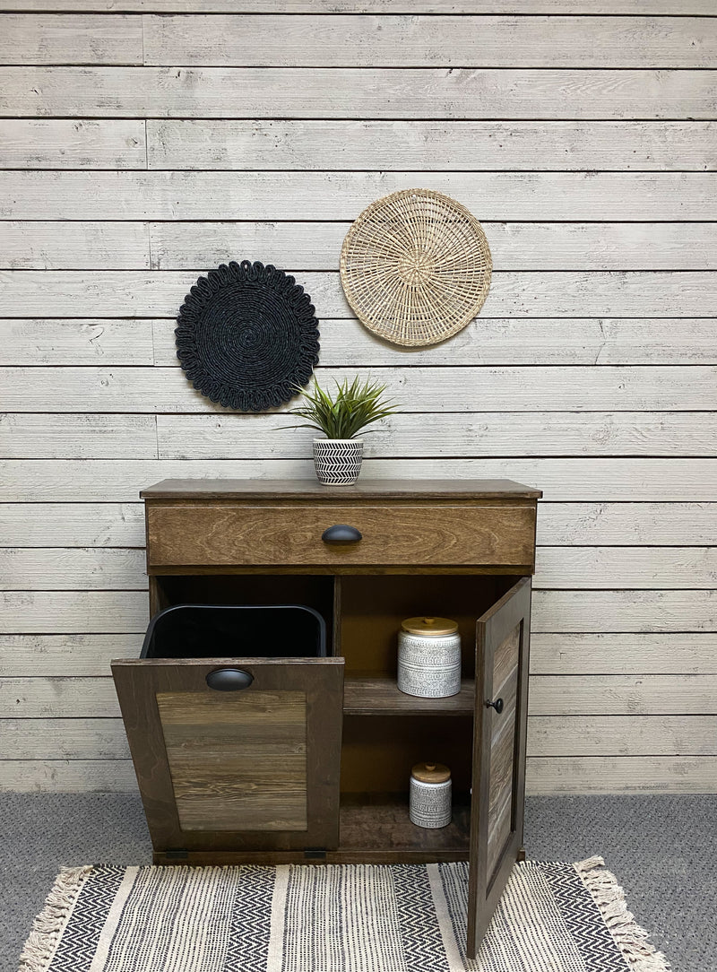 Dashwood with a Storage Drawer and Cabinet Shelving in Dark Brown