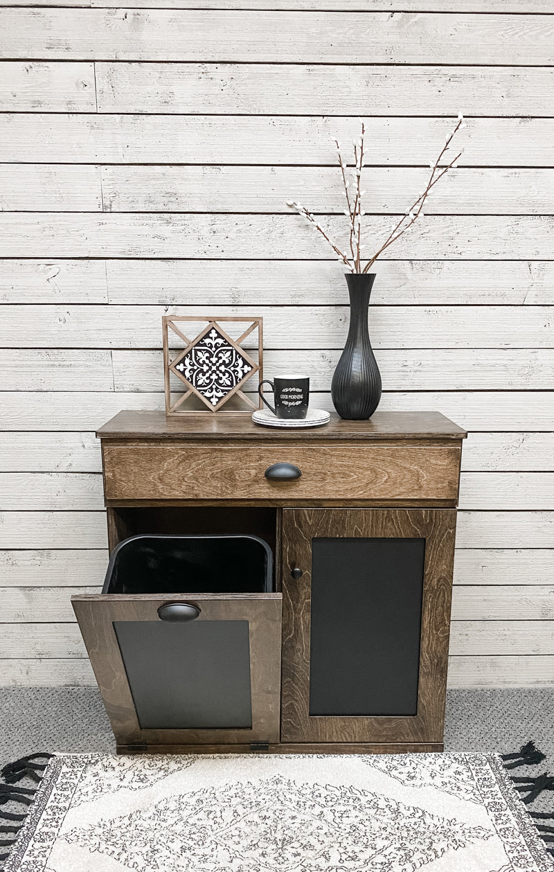 Dashwood with a Storage Drawer and Cabinet Shelving in Dark Brown