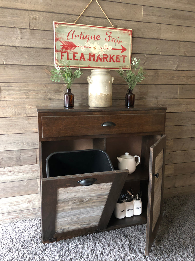 Dashwood with a Storage Drawer and Cabinet Shelving in Dark Brown