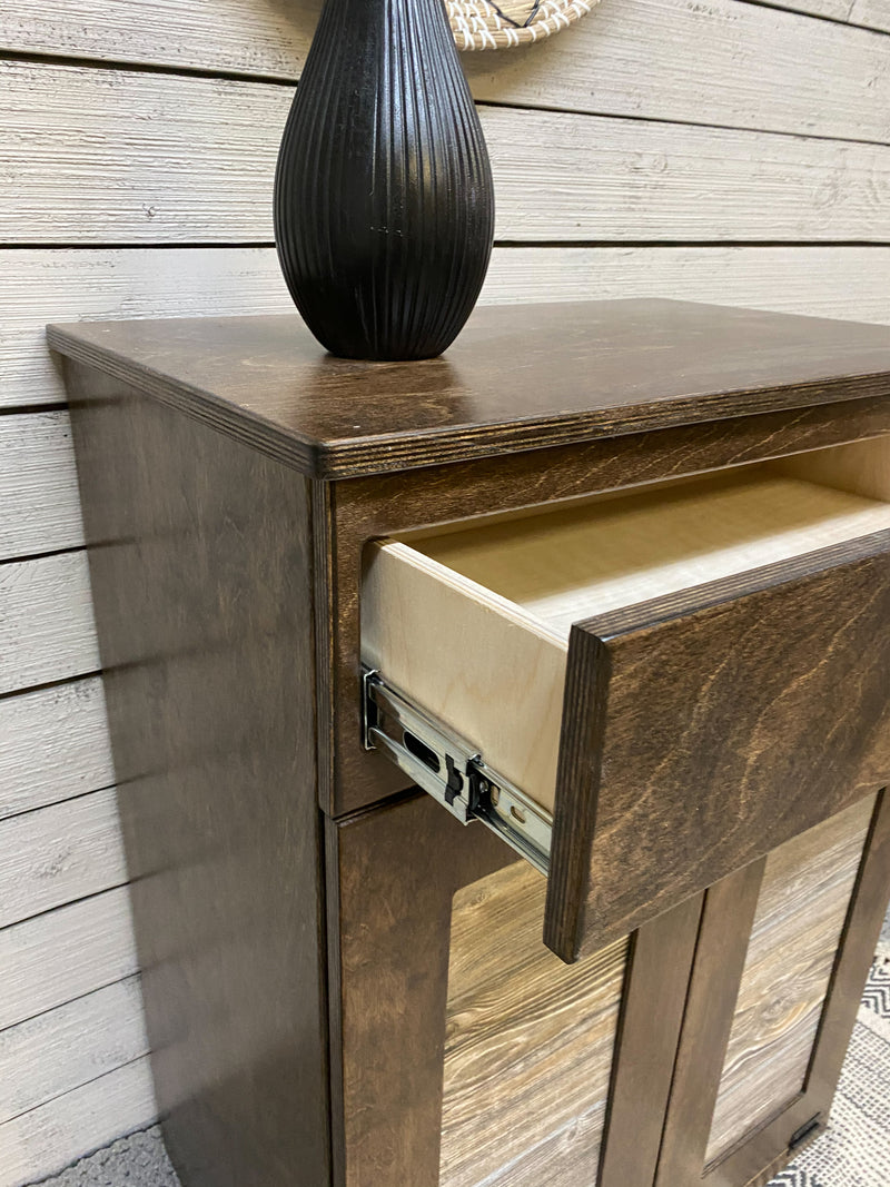 Barlow with a Storage Drawer in Dark Brown