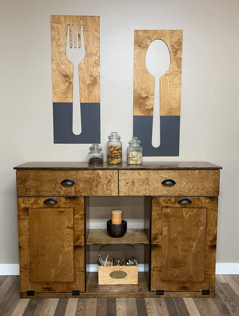 Templeton with a Storage Drawer and Open Shelving in Warm Brown