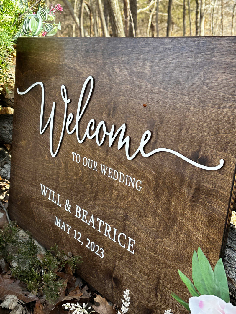 Welcome to our wedding sign personalized