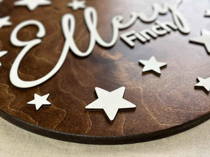 Ellery Finch cosmic newborn baby name sign