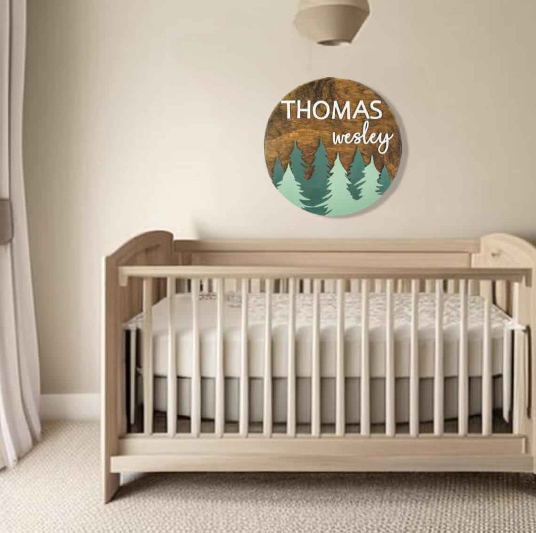 Thomas Wesley woodland newborn baby name sign